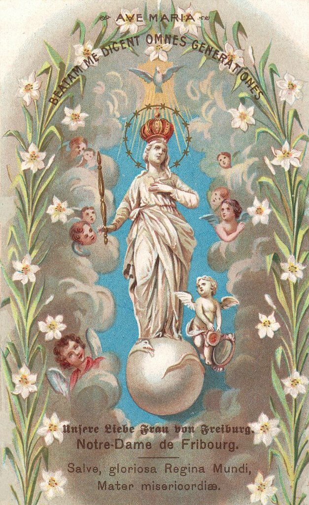 Photographie ancienne de la Basilique Notre-Dame de Fribourg